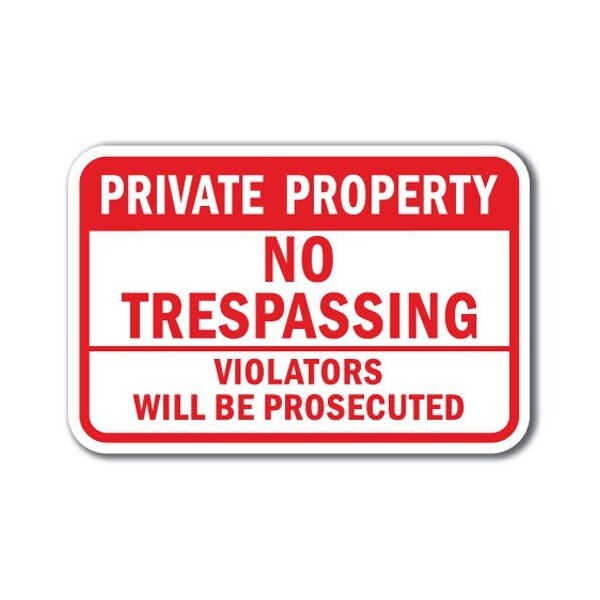 Signmission Safety Sign, 12 in Height, Aluminum, Private Prop - P P No 1 A-1218 Private Prop - P P No 1 - main
